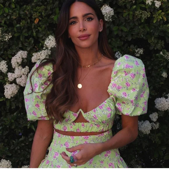 Zara 2 Piece Printed Top & Skirt Bloggers Favorite Size XS - Picture 7 of 12